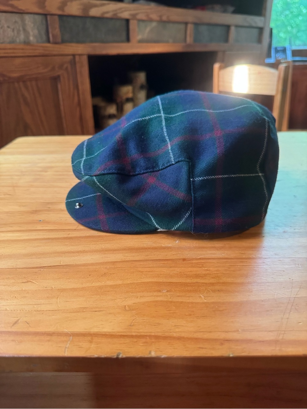 Vintage Puritan Clothing Co. Cape Cof Tartan Flat Cap Hat Size L Wool